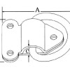 Vouwbare Pad Eye 8x55x55mm Extra RVS Vouwbare Pad Eye 8x55x55mm Extra RVS