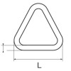 Driehoek Ring 8x50mm RVS Driehoek Ring 8x50mm RVS