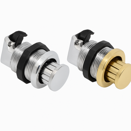 Southco Push-Turn Lock - Flush Mount 32x47mm Chrome