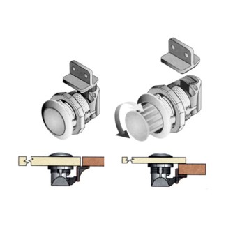 Southco Flush-Mount Turn Knob Latch 32x47mm - Chrome