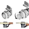 Southco Flush-Mount Turn Knob Latch 32x47mm - Chrome