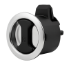 Novibra Panel Latch 38x44.5mm with Black Handle Novibra Panel Latch 38x44.5mm with Black Handle