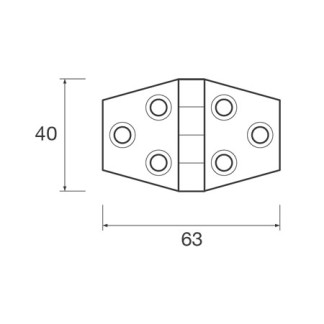 Premium White Hinges 40 x 63mm