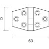 Premium White Hinges 40 x 63mm