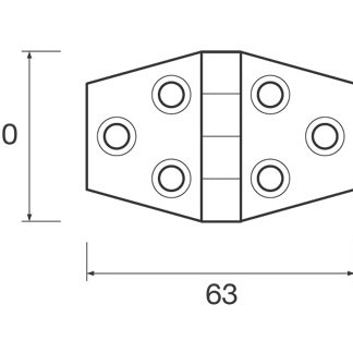 Premium White Hinges 40 x 63mm Premium White Hinges 40 x 63mm