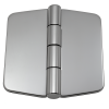 Spiegelpolierter Edelstahl-Scharnier 75x74x2mm