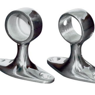 Oval Stainless Steel Handrail Brackets - Classic D25 End