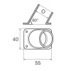 Téglalap Alapformázott 60° Korlátcső 25mm Rozsdamentes Acél