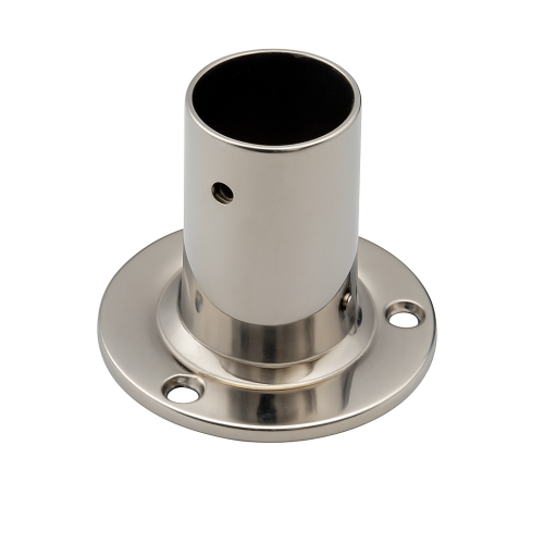 Stainless Steel 90° Round Base Railing Tube - 22mm