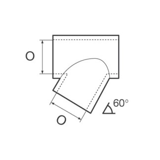 60° T Connector D22mm Stainless Steel 60° T Connector D22mm Stainless Steel