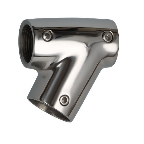 60° Tilted T Joint - 25mm Stainless Steel