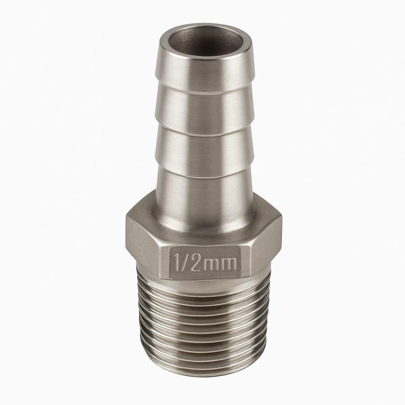 Premium Stainless Steel Hose Connector 1/2