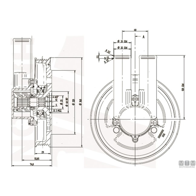 Johnson MC97 Szivattyú Impeller Johnson F5 Szivattyú Modellekhez (12 Lapát)