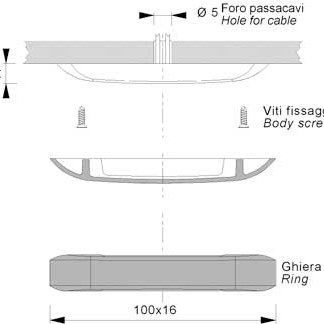Led-innerbelysning Andromeda-g1 vit 100 x 16 x H11mm