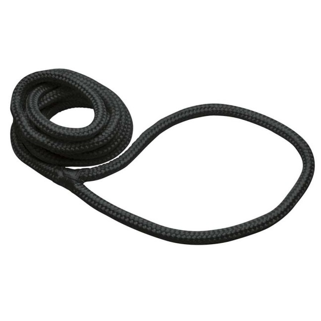 Konop za bokobran s omčom, crni, 10mm 2mt