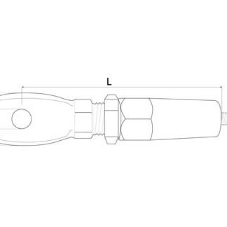 6mm Stainless Steel Eye Fast Terminals