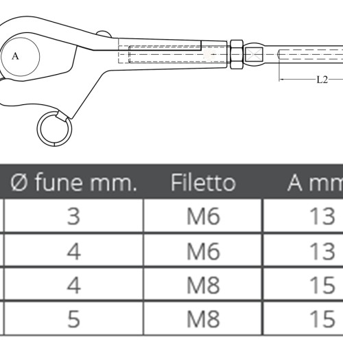 M8 Stainless Steel Pelican Hooks with Swage Terminal M8 Stainless Steel Pelican Hooks with Swage Terminal