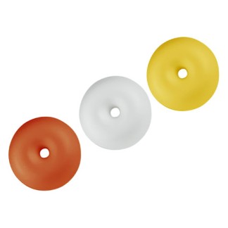 Flat 1 Hole boei 80mm Wit