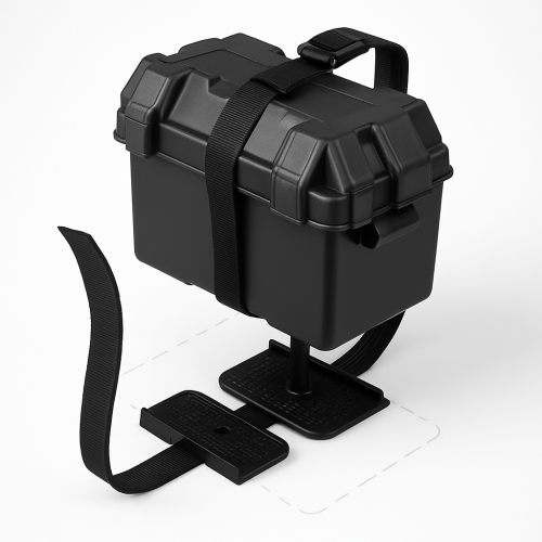 Marine Battery and Tank Mounting Bracket with Straps
