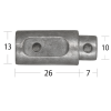 Aifo-Fiat Anode with Plug (13x26+7mm)