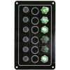 Zwarte elektrische paneel GHOST met 6 schakelaars 100 x H170mm
