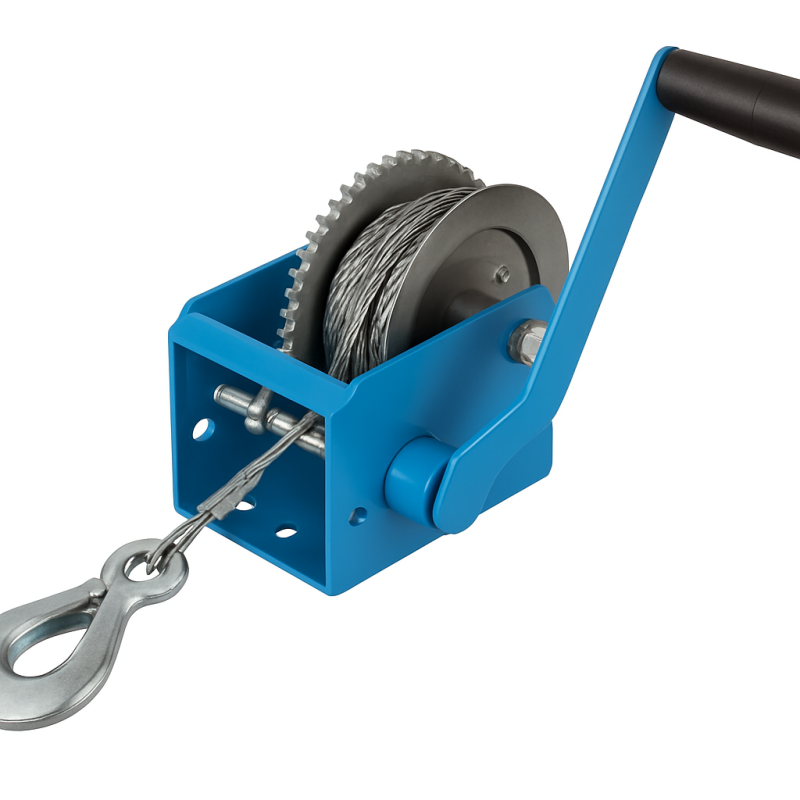 7.6m Manual Winch with Cable – 900kg Capacity