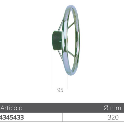 Rozsdamentes Acél Klasszikus 320mm Kormánykerék Rozsdamentes Acél Klasszikus 320mm Kormánykerék