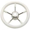 Riviera 350mm Steering Wheel with White Polyurethane Grip