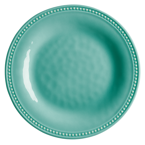 Set of 6 Aqua Melamine Plates - 27cm