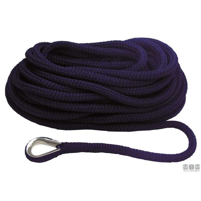 Jūrinė mėlyna prieplaukos virvė 24mm x 15m su kilpa Jūrinė mėlyna prieplaukos virvė 24mm x 15m su kilpa