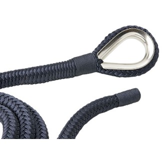 Navy Blue Dock Line with Thimble - 24mm x 16m