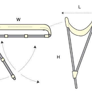Bimini Biały F2 Aluminium 2 łuki 170 cm Szerokość x 180 cm Długość x 110 cm Wysokość