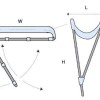 Bimini Azul F2 Alumínio 2 arcos 150cm Largura x 180cm Comprimento x 110cm Altura