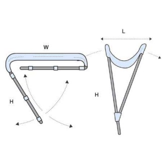 Blue Bimini Top F2 - Aluminium 2 Arches Blue Bimini Top F2 - Aluminium 2 Arches