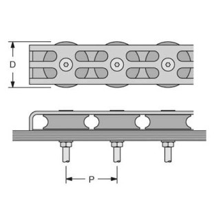 Antal 4-Roller Sailboat Deck Organizer - 16mm