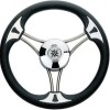 Targa 350mm Stainless Steel Steering Wheel with Mahogany Grip Targa 350mm Stainless Steel Steering Wheel with Mahogany Grip