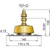 Vetus HY150 Engine Shock Absorber Mounts Vetus HY150 Engine Shock Absorber Mounts