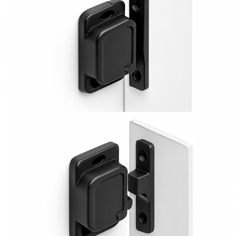 Verrou Noir Renforcé pour Cabinet 48 x 28 x H14mm