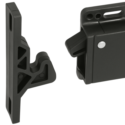 Reinforced Black Cabinet Catch 48 x 28 x H14mm