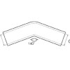 140° Elbow Joint D25mm Marine Stainless Steel 140° Elbow Joint D25mm Marine Stainless Steel