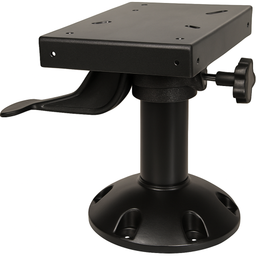 Master Seat Pedestal - Fixed Height Black Aluminum 330mm