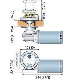 Quick Rider R1 500W 12V Low Profile Windlass - 6mm Chain