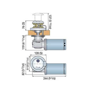 Quick Rider R1 500W 12V Low Profile Windlass - 6mm Chain