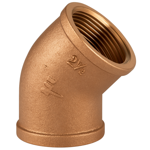 Brass 45° Female-Female Elbow - 2-1/2 Brass 45° Female-Female Elbow - 2-1/2