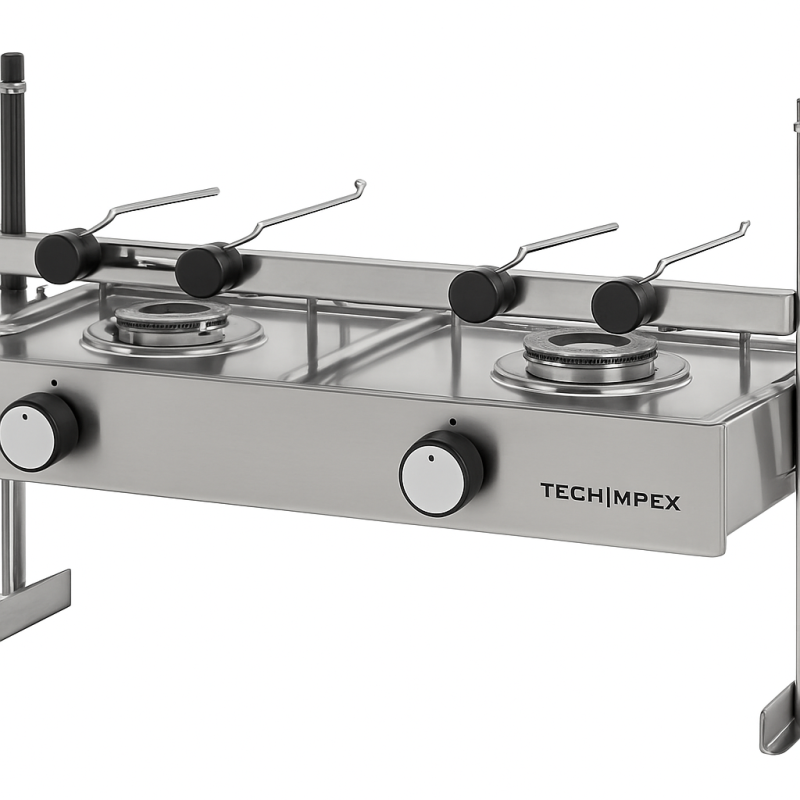 Techimpex Capri 1 Burner Stainless Steel Stove