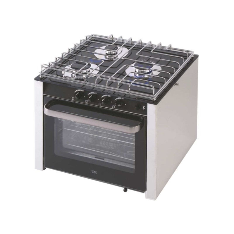 RVS Gas Kookplaat met Oven 3 Branders RVS Gas Kookplaat met Oven 3 Branders