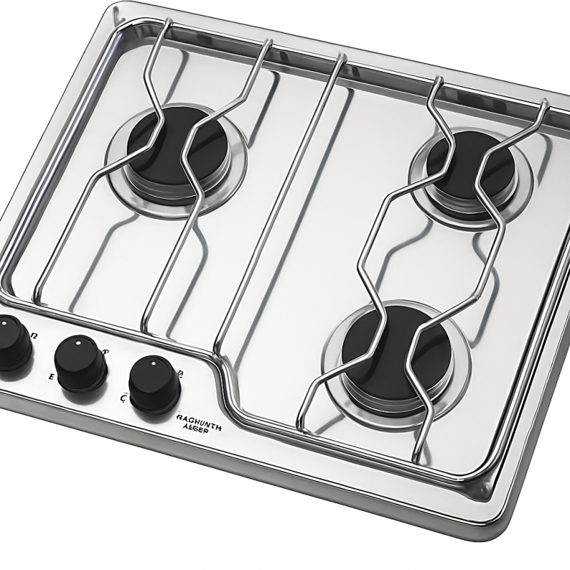 Techimpex Burano Stainless Steel 3-Burner Cooker Techimpex Burano Stainless Steel 3-Burner Cooker