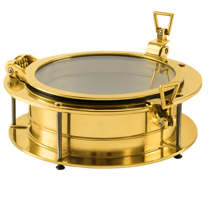 470mm Round Polished Brass Portlight 470mm Round Polished Brass Portlight