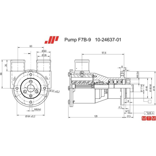 Johnson F7B-9 Marine Water Pump