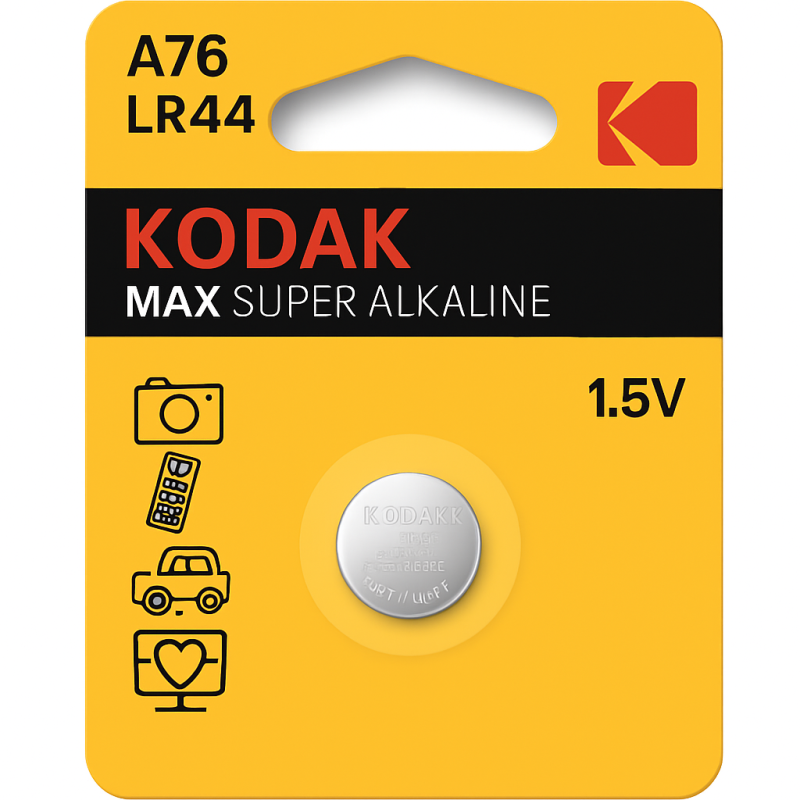 Kodak LR44/A76 Alkaline Batteri